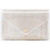 Carvela Embellished Chain Strap Clutch Bag Gold