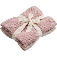 MORI 2 Pack Cotton Blend Cellular Shawls Blush