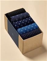 5 Pack Cotton Rich Socks Gift Box