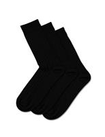 3 Pack Merino Wool Rich Ribbed Socks