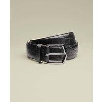 Charles Tyrwhitt Embossed Leather Textured Belt Black