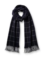 Pure Cashmere Windowpane Checked Scarf