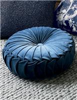 Rosanna Velvet Round Pleated Cushion