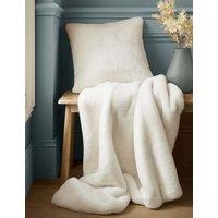 Laura Ashley Faux Fur Newland Cushion White