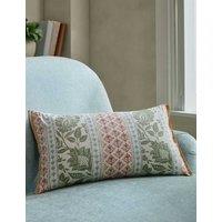 Laura Ashley Pure Cotton Hedingham Stripe Cushion Green Mix