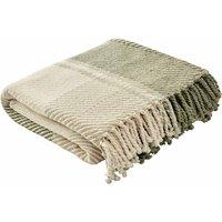 LAURA ASHLEY HOME Pure Cotton Dylan Checked Throw Green Mix