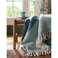 LAURA ASHLEY HOME Bronwen Throw with Wool Blue Mix