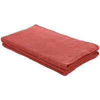 LAURA ASHLEY HOME Pure Cotton Parker Knitted Throw Red