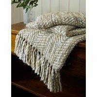 LAURA ASHLEY HOME Cotton Blend Liberton Throw Natural