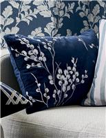 Pussy Willow Velvet Embroidered Cushion