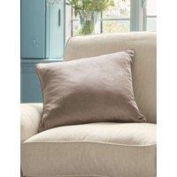 Laura Ashley Velvet Nigella Cushion Light Brown