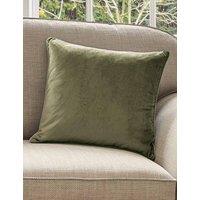 Laura Ashley Velvet Nigella Cushion Dark Green