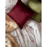 Laura Ashley Velvet Nigella Cushion Dark Red