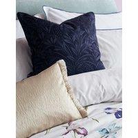Laura Ashley Velvet Barley Embossed Cushion Navy