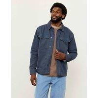 FatFace Pure Cotton Utility Overshirt Navy