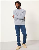 Textured Crew Neck Jumper with Wool