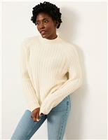 Wool Blend Ribbed Longline Jumper