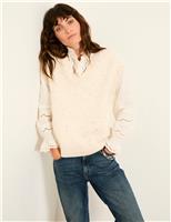 Cotton Rich Knitted Vest with Wool