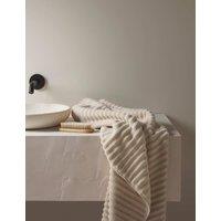 Bedfolk Pure Cotton Rippled Bath Towel Camel