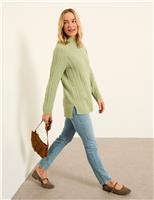 Wool Blend Ribbed Longline Jumper