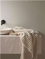 Bedfolk Pure Cotton Rippled Bath Towel Medium Red
