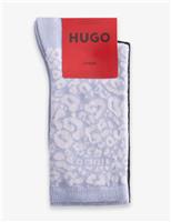 2 Pack Cotton Blend Ankle High Socks