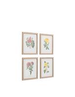 Gallery Home Set of 4 Floral Framed Art Green Mix