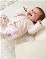 Pure Cotton Mouse Applique Sleepsuit (0-18 Mths)