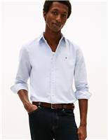 Tommy Hilfiger Regular Fit Pure Cotton Striped Oxford Shirt Blue Mix