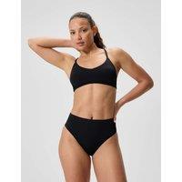 Speedo Solid High Waisted Bikini Bottoms Black