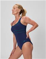 Speedo Speedo Solid Contour Eclipse One Piece Blue Mix
