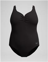 Speedo Speedo Plus Size Solid Aquanite One Piece Black