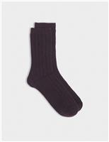 Lounge Wool Blend Ankle High Socks