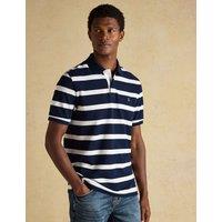 Joules Pure Cotton Pique Striped Polo Shirt Navy Mix