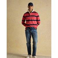 Joules Pure Cotton Striped Rugby Shirt Red Mix