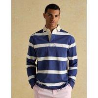 Joules Pure Cotton Striped Rugby Shirt White Mix