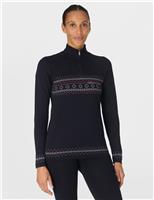 Fair Isle Thermal Half Zip Base Layer Top