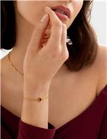 Gold Coated Enamel Heart Waterproof Bracelet