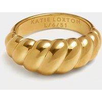 Katie Loxton Gold Plated Harper Twist Waterproof Ring Gold