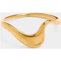 Katie Loxton Gold Plated Wave Waterproof Ring Gold