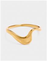 Gold Plated Wave Waterproof Ring