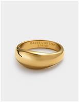 Katie Loxton Gold Plated Aura Dome Waterproof Ring Gold