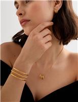 Gold Plated Waterproof Open Cuff Bangle
