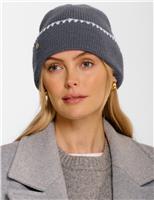 Katie Loxton Knitted Beanie Hat Taupe