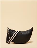 Joules Faux Leather Moon Cross Body Bag Navy