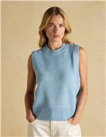 Joules Crew Neck Knitted Vest Pink