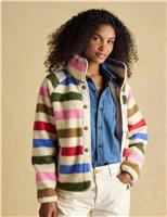 Joules Striped Fleece Funnel Neck Jacket Multi
