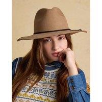 Joules Pure Wool Fedora Hat Tan