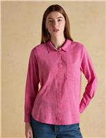 Joules Pure Cotton Textured Gingham Shirt Pink