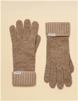 Ribbed Cuff Gloves with Wool